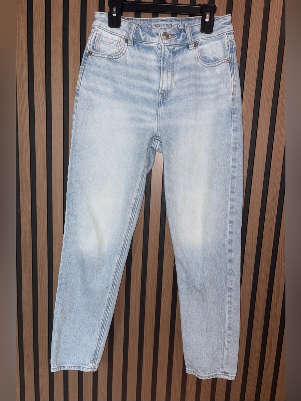 American Eagle Outfitters Light Blue Straight-Leg Jeans